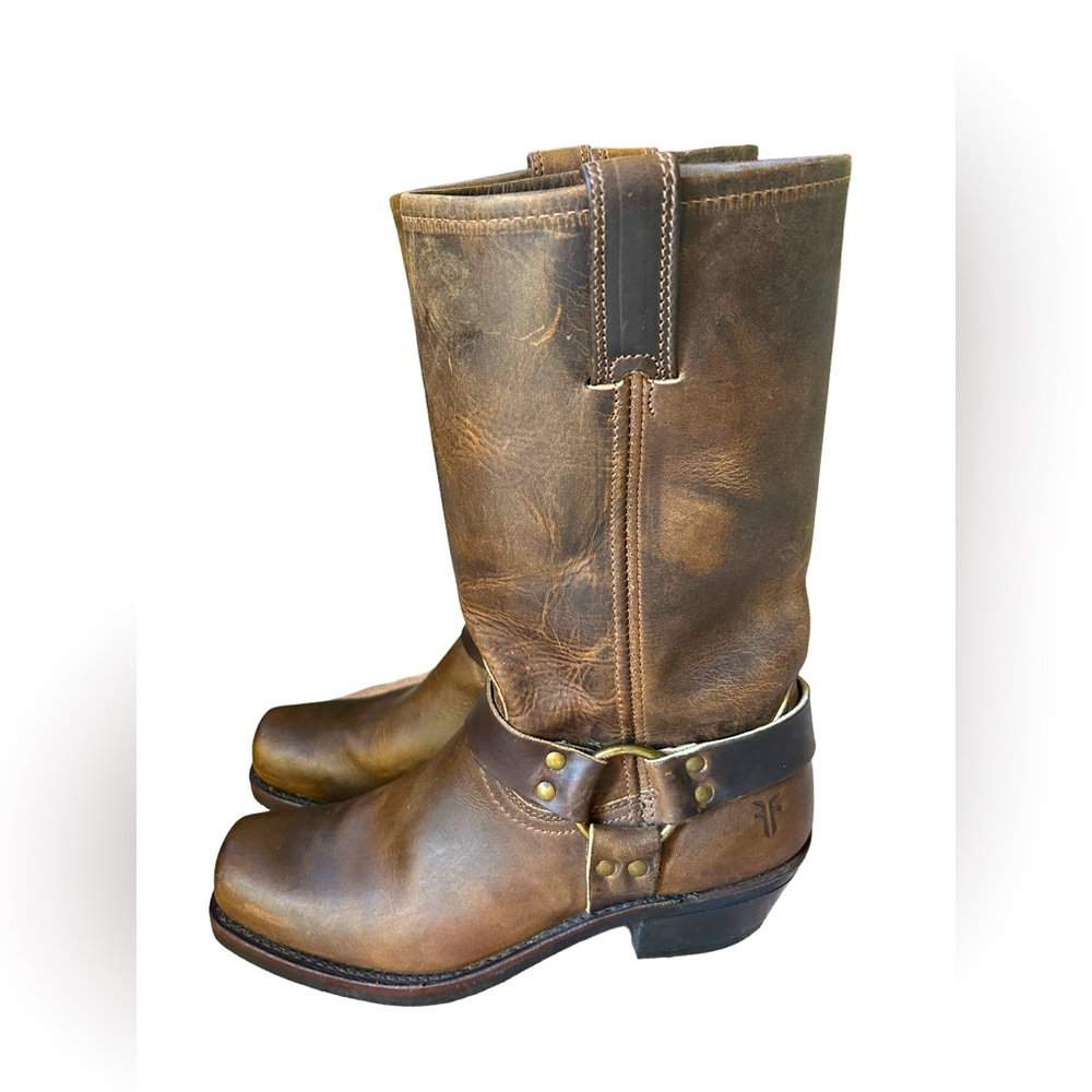 Classic Frye Harness Moto Boots - Picture 5 of 14